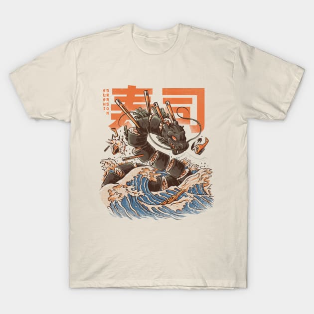 Great Sushi Dragon T-Shirt by Ilustrata